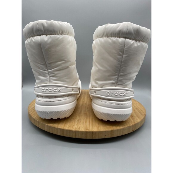 Crocs Mule Faux Fur Lined Boot Shoes White Pull On Lined Clogs 206630 Mens 10 - Picture 4 of 15